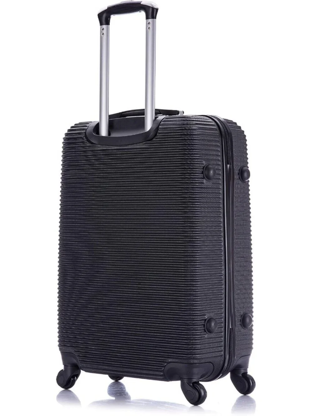 Lightweight 24-Inch Hardside Spinner Luggage - Durable Travel Suitcase, Black